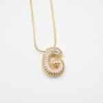 Gold Initial "G" Pendant Necklace with Crystals