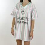 Glow Stripe Oversized T-Shirt Dress