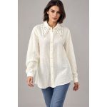 Crystal Grace Embellished Collar Blouse