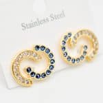Twilight Spiral Evil Eye Studs