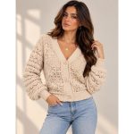 Elegant Crochet Knit Cardigan