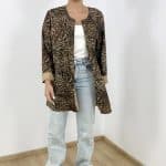 Wild Elegance Longline Animal Print Jacket