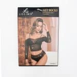 Seductive Mesh Two-Piece Set – Women’s Sheer Lingerie Set for Confident Elegance