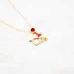 Festive Enamel Snowman Charm Necklace
