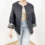 Reversible Zebra-Lined Quilted Jacket