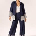 Midnight Lace Edge Two-Piece Set