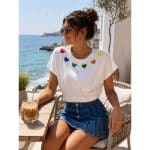 Rainbow Hearts Crop Tee