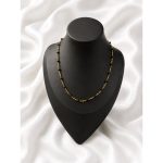 Black Beaded Chain Necklace