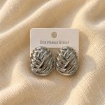 Sculpted Wave Studs