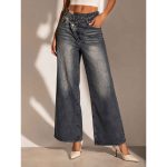 Cross Waist Wide Jeans - XL