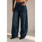 Stardust Leopard Wide Leg Jeans