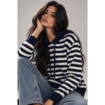 Striped Knit Hoodie