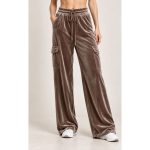 VelvetEase Wide-Leg Cargo Lounge Pant